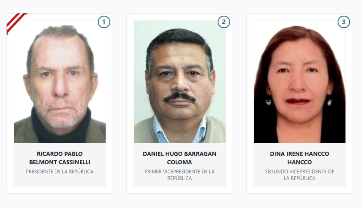 Integrantes de la plancha presidencial del Partido Cívico Obras. Foto: JNE.