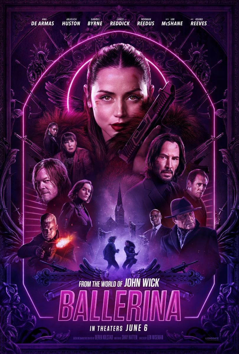 El póster de "Ballerina", película del director Len Wiseman que se desarrolla a lo largo de 125 minutos de metraje (Foto: Lionsgate)