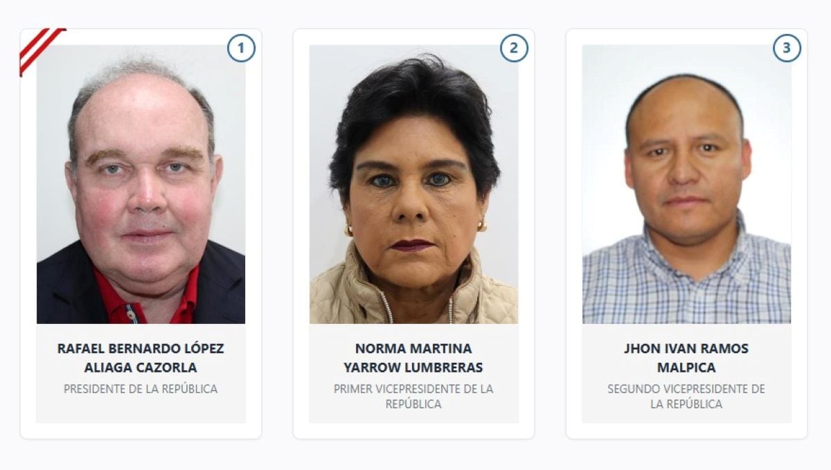 Integrantes de la plancha presidencial de Renovación Popular. Foto: JNE.