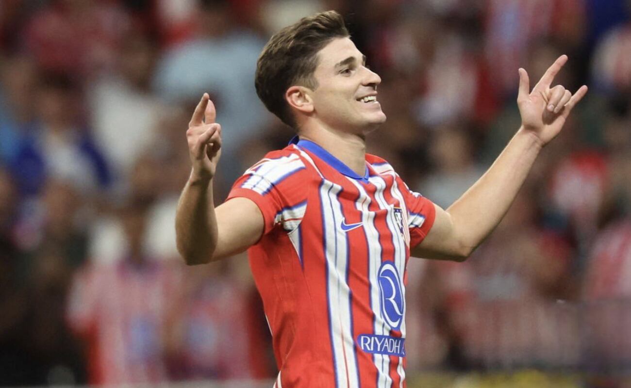 Julián Álvarez selló la goleada 3-0 del Atlético de Madrid sobre el Valencia en LaLiga. (Foto: Agencias)