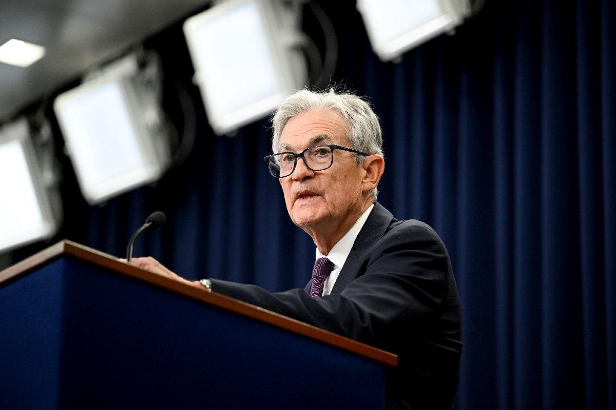 El presidente de la Reserva Federal, Jerome Powell, durante una conferencia de prensa tras la reunión del Comité Federal de Mercado Abierto (FOMC) en Washington el 29 de abril. Fotógrafo: Daniel Heuer/Bloomberg