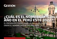 ¿Cuál es el nombre del año 2022 en el Perú?