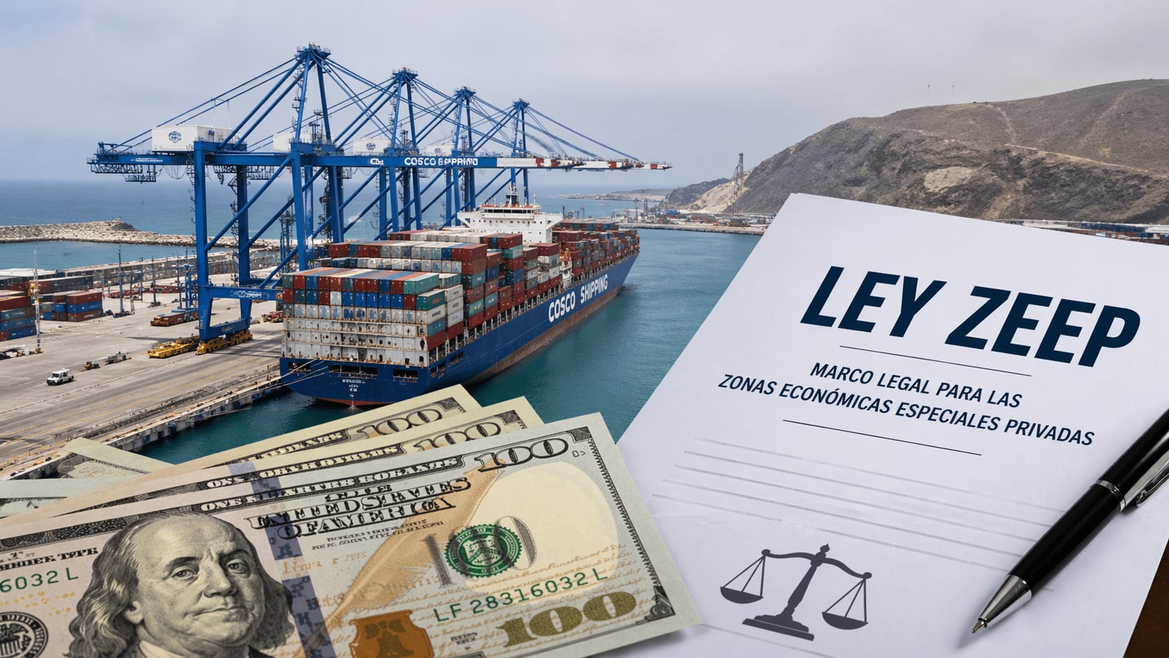 Sobre las ZEE públicas, el reglamento también trae un título entero para su “transformación” a ZEEP. Según se explica allí, el órgano máximo de las ZEE tiene la oportunidad de habilitar este proceso. Fotocomposición: ChatGPT, Alessandro Azurín, Diario Gestión.