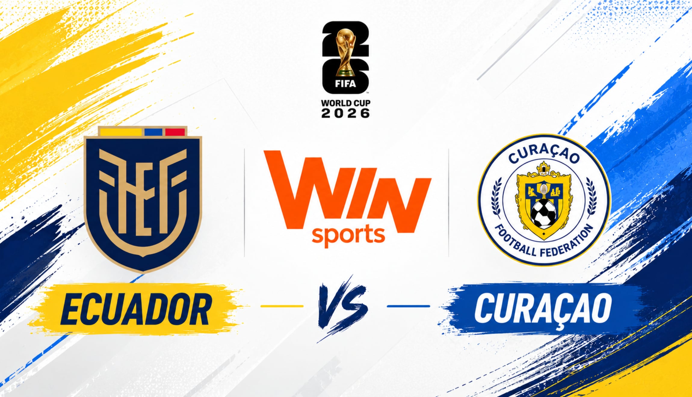 Señal de Ecuador vs. Curazao desde Colombia vía Win Sports, este sábado 20 de junio, por la Jornada 2 del Grupo E del Mundial de Fútbol 2026. (Foto: Imagen creada por Gestión Mix utilizando la IA de Chat GPT)