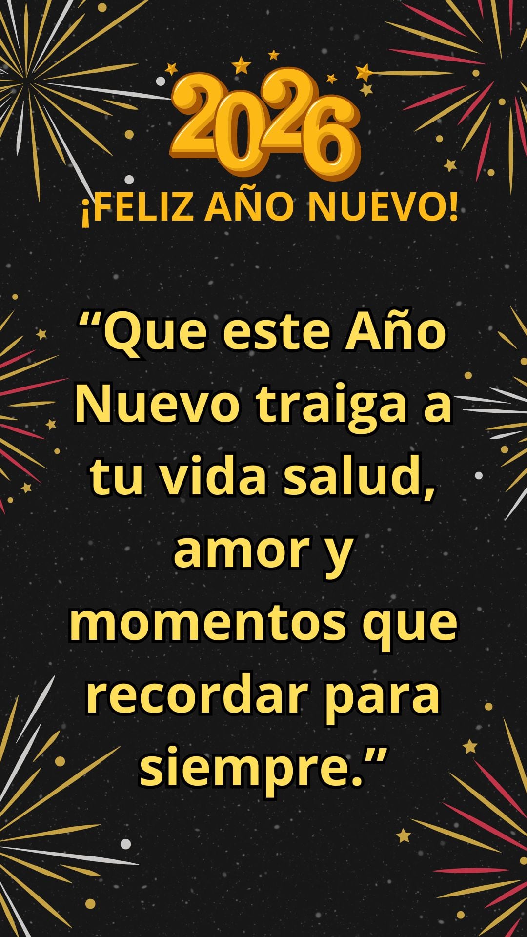 ESTADOS UNIDOS, 31/12/2025.- “Gracias por acompañarme un año más. Que el 2026 nos regale más risas y buenos momentos juntos.” FOTO DE CANVA.COM