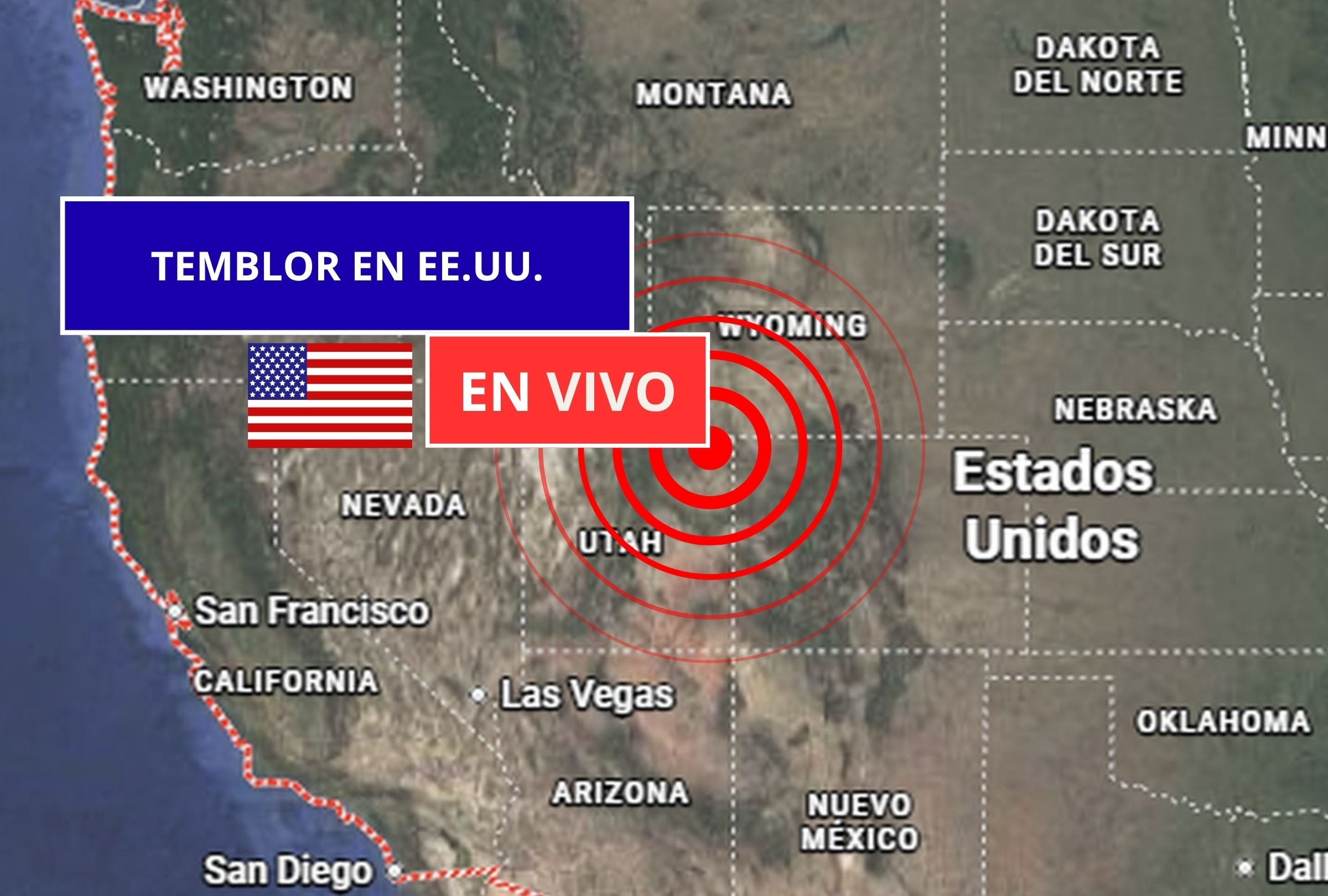 Sigue el reporte oficial del Servicio Geológico de Estados Unidos (USGS, por sus siglas en inglés) sobre los últimos temblores registrados en EE.UU. hoy, 29 de junio de 2026. (Imagen creada con foto de Google Maps para Gestión Mix)