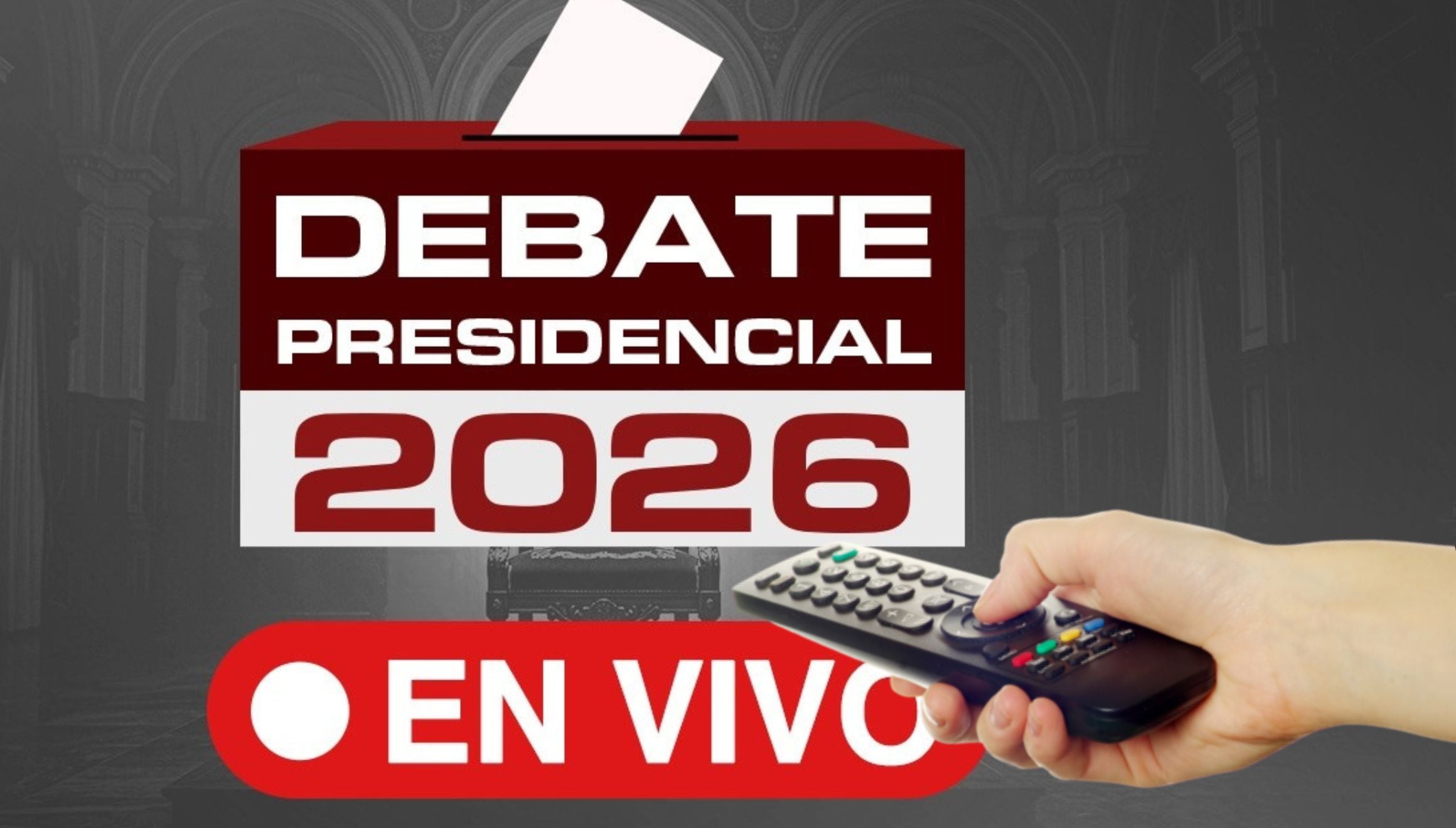 Conoce cuáles son los canales TV por señal abierta, cable/pago o streaming online para ver el debate presidencial 2026 EN VIVO GRATIS hoy, este martes 24 de marzo. (Foto: Composición Gestión Mix)