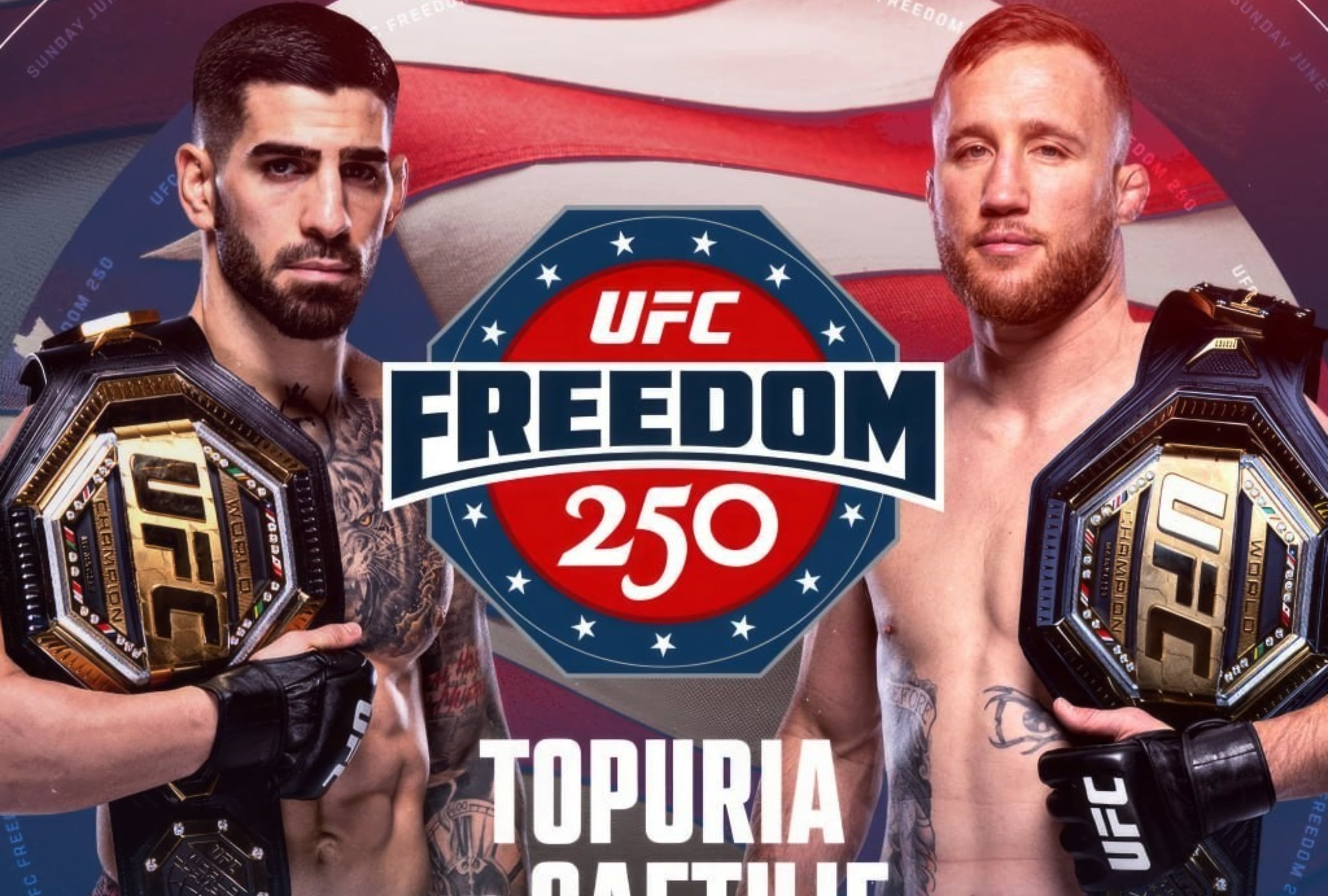 WASHINGTON, DISTRITO DE COLUMBIA (ESTADOS UNIDOS), 14/06/2026.- UFC Freedom 250 EN VIVO: descubre dónde ver la pelea de Ilia Topuria vs. Justin Gaethje por TV y streaming en Estados Unidos y México. Horarios, cartelera y canales oficiales. FOTO DE UFC.COM