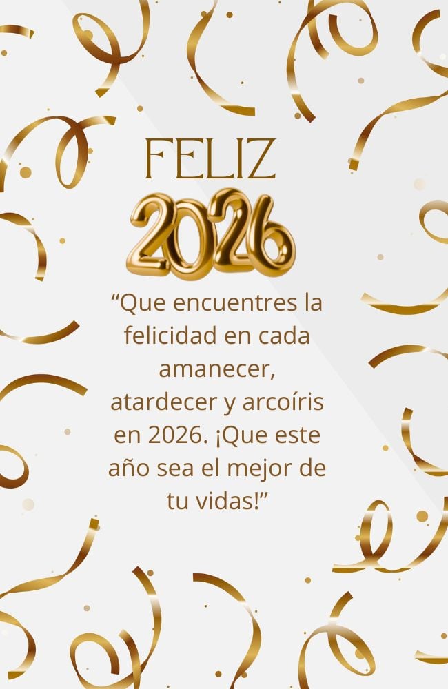 “Que encuentres la felicidad en cada amanecer, atardecer y arcoíris en 2026. ¡Que este año sea el mejor de tu vidas!” FOTO DE CANVA.COM
