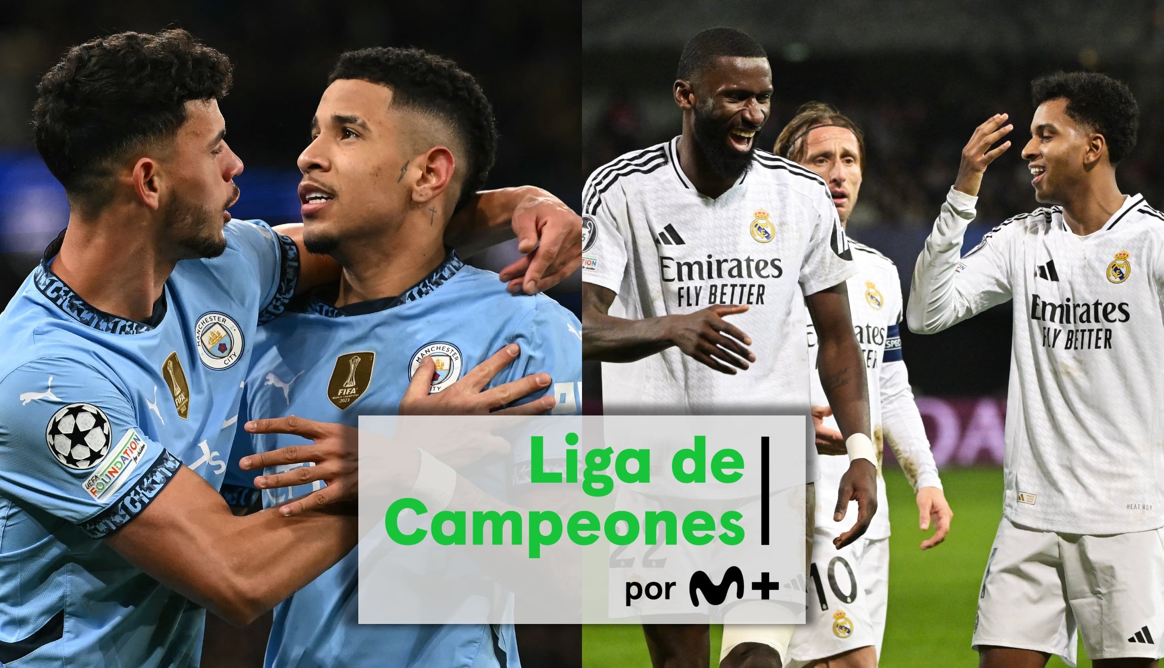 Movistar Plus en directo - dónde televisan Man. City - Real Madrid por TV y Online desde España. (Composición: Mix)