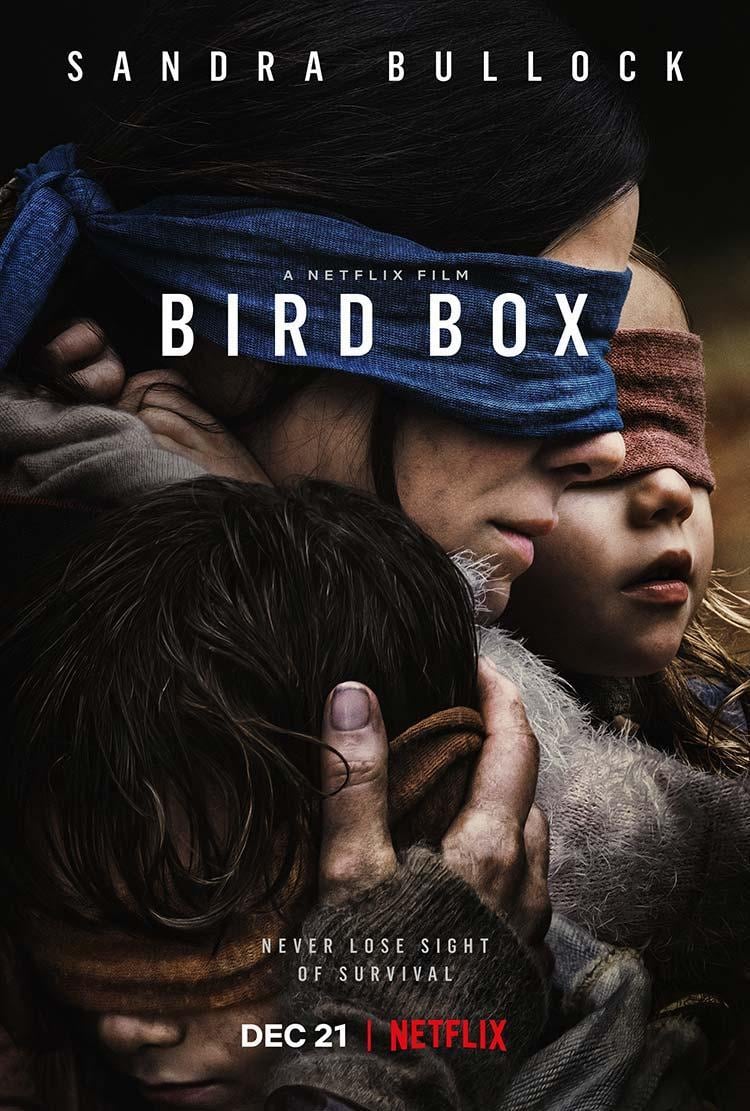 El póster de "Bird Box", película dirigida por Susanne Bier que se desarrolla a lo largo de 124 minutos de metraje (Foto: Universal Pictures / Netflix)