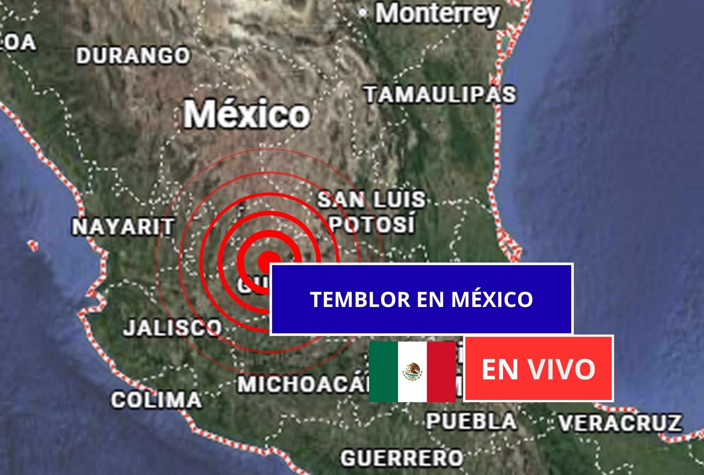 Sigue el reporte oficial del Servicio Sismológico Nacional (SSN) sobre los últimos temblores registrados en México hoy, sábado 11 de julio de 2026. (Imagen creada con foto de Google Maps para Gestión Mix)
