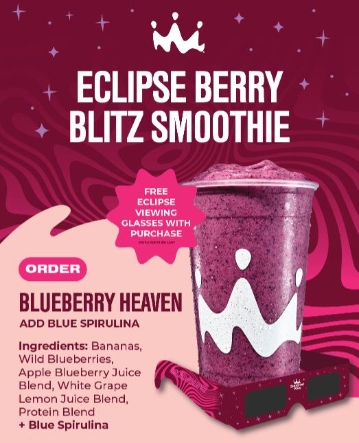 El “Eclipse Berry Blitz Smoothie” tiene duración limitada (Foto: Smoothie King)