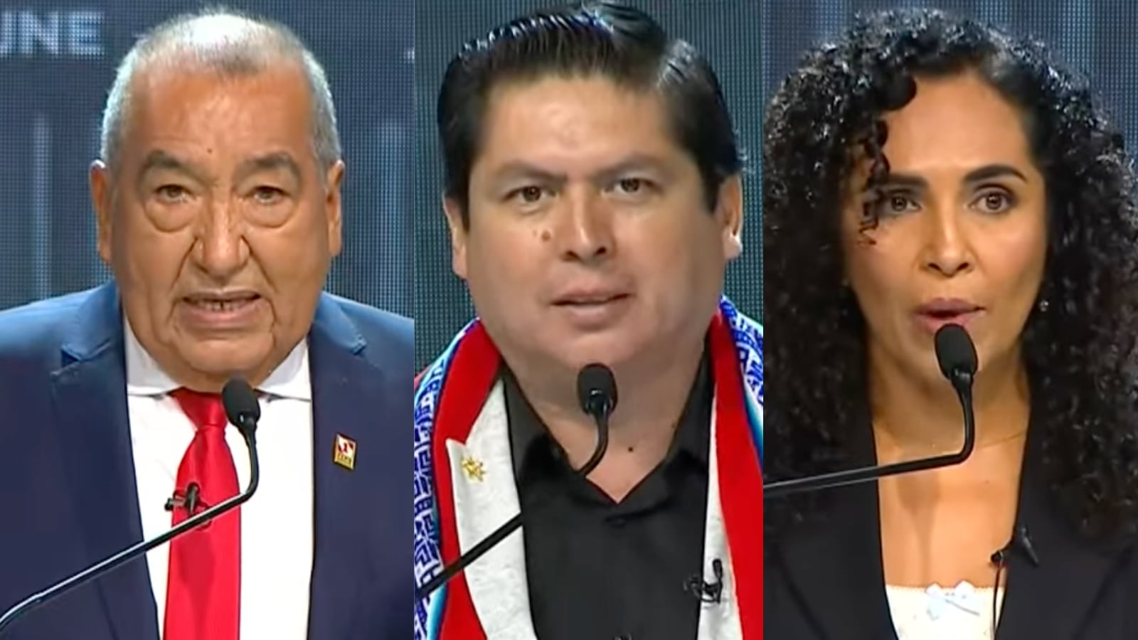 Candidato Mario Viscarra (Perú Primero), Herbert Caller (Partido Patriótico del Perú) y Rosario Fernández (Un Camino Diferente). (Foto: composición)