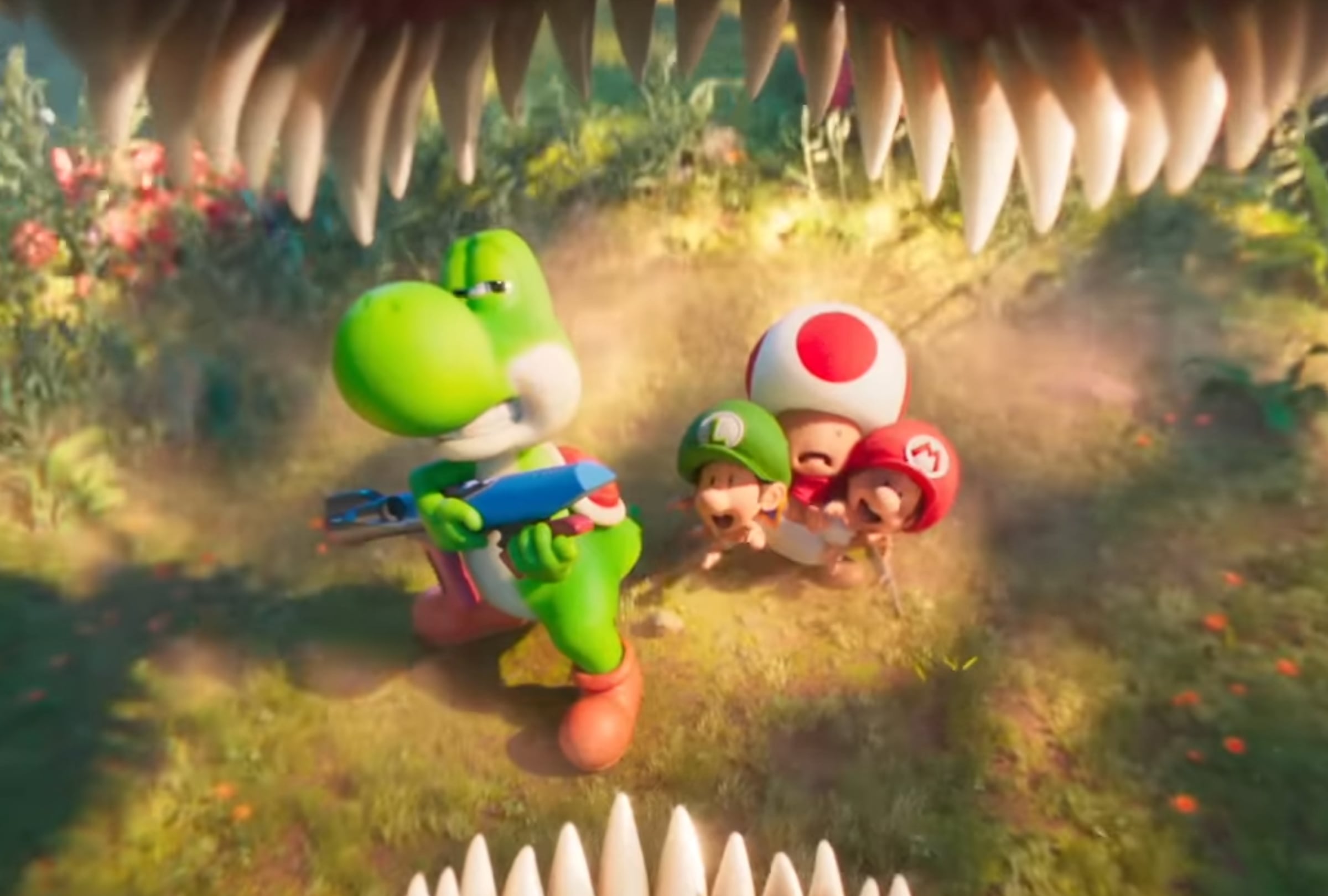 Baby Mario y Baby Luigi son protegidos por Yoshi en una escena de "Super Mario Galaxy: La película" (Foto: Illumination Entertainment / Universal Pictures)