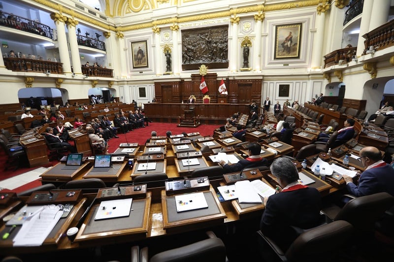 Actualmente, el reglamento establece la pérdida del escaño sin posibilidad de reemplazo cuando existe condena firme por delitos como tráfico ilícito de drogas, terrorismo, trata de personas o lavado de activos. Foto: Congreso
