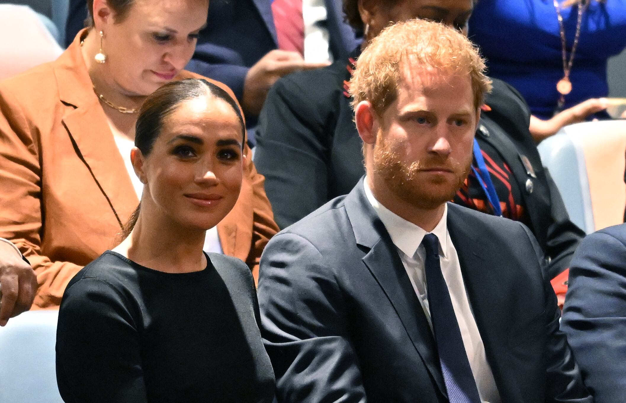 El príncipe Enrique y Meghan de Sussex. (Foto: AFP)