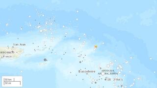 Dos temblores remecieron hoy las Antillas Menores