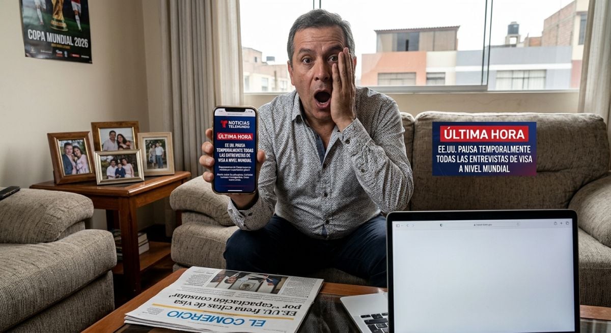 El Departamento de Estado capacita a sus funcionarios para aplicar una revisión más estricta sobre posibles casos de “carga pública”. Revisa si tu entrevista podría ser cancelada o reprogramada (Foto: Imagen creada por Gestión MIX usando Gemini)
