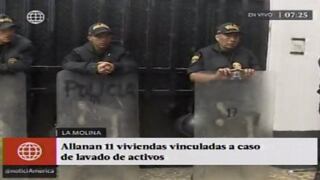 Ministerio Público y Policía intervienen 11 viviendas por caso de lavado de activos
