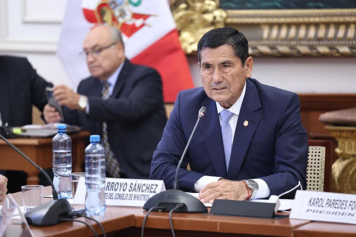 El premier Luis Arroyo solicitó que la sesión continúe en carácter reservado por el carácter sensible del proceso. Foto: Congreso.