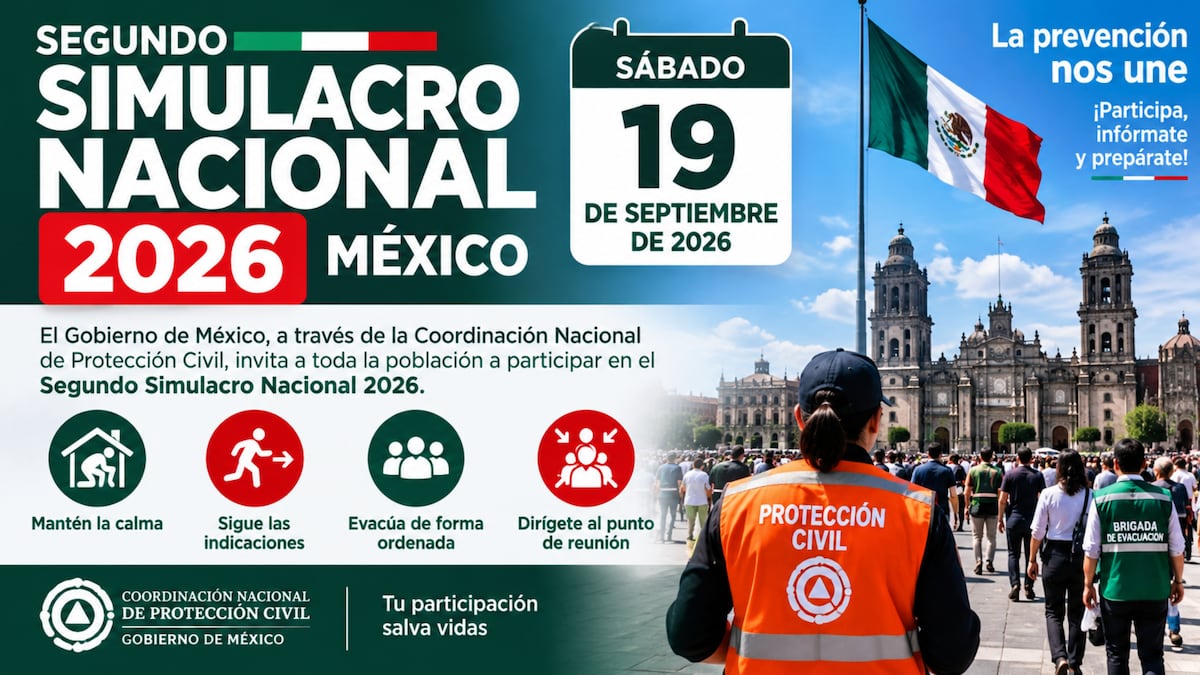 Segundo Simulacro Nacional 2026 en México: fecha, hora exacta y en qué estados se realizará