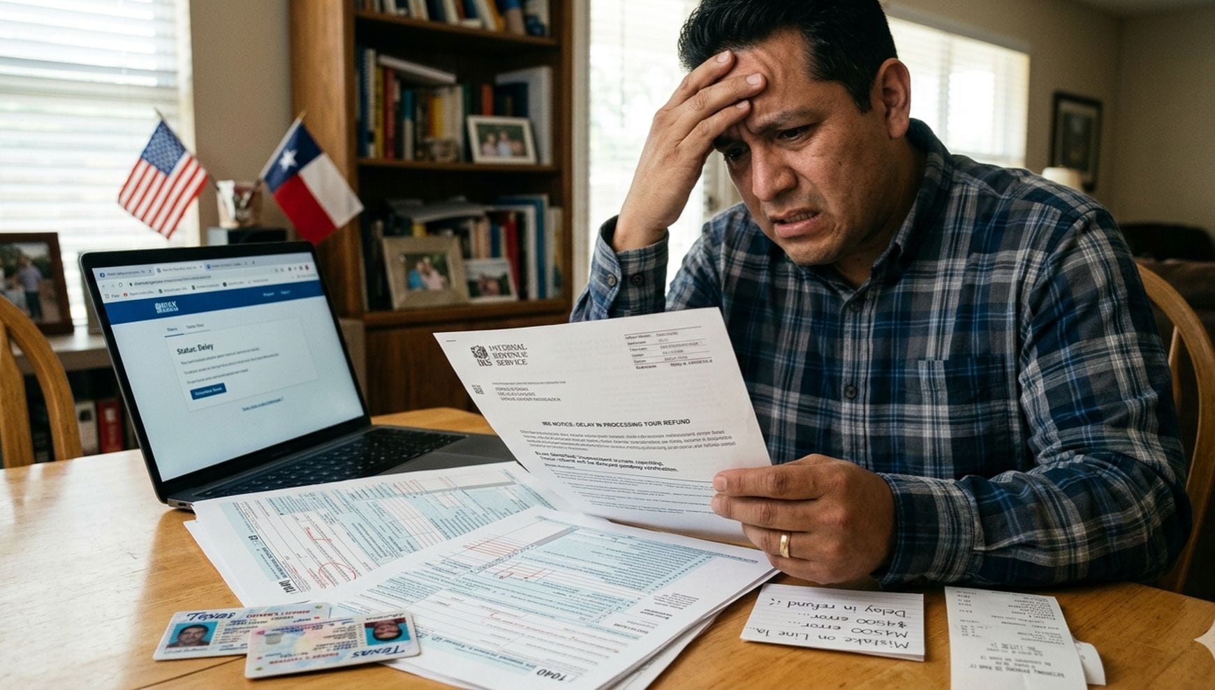 Pequeños descuidos al declarar impuestos pueden convertir un reembolso rápido en una espera de semanas para los contribuyentes de Texas (Crédito: Imagen creada por Gestión Mix usando la IA de Gemini)