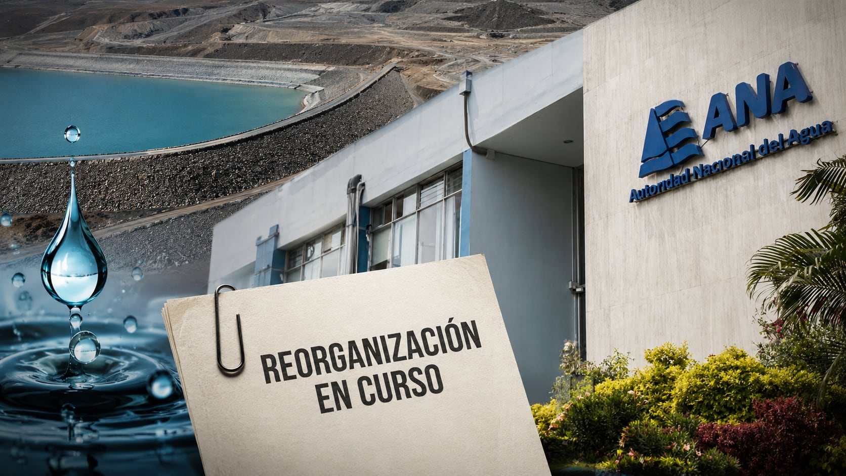 Otro punto pendiente para la ANA, y que formará parte de su reorganización en curso, es ubicarla en el mejor lugar dentro del organigrama del Estado peruano. Fotocomposición: ChatGPT, Alessandro Azurín, Diario Gestión.