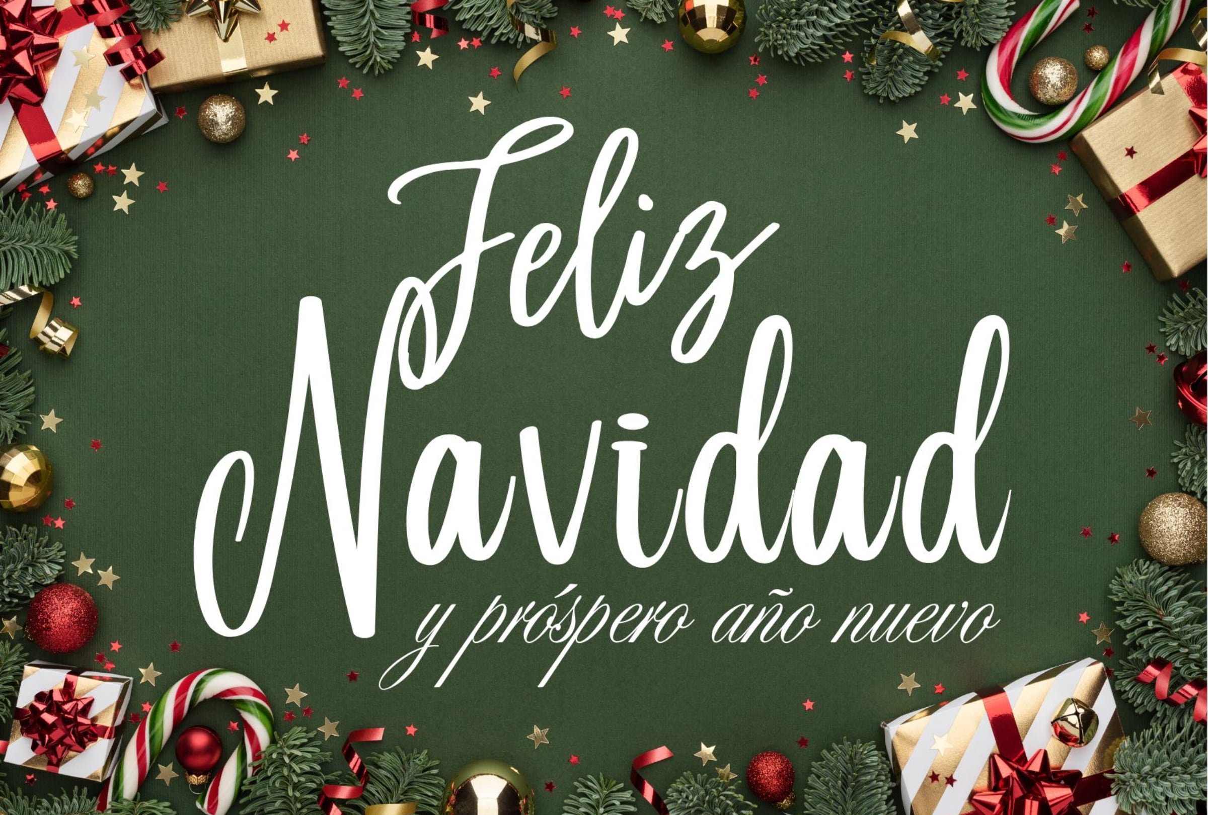 ESTADOS UNIDOS, 25/12/2025.- "100% Navidad: 10% relájate, 25% come, 25% bebe, 10% no hagas dieta, 30% sonríe. ¡Felices fiestas!". FOTO DE CANVA.COM