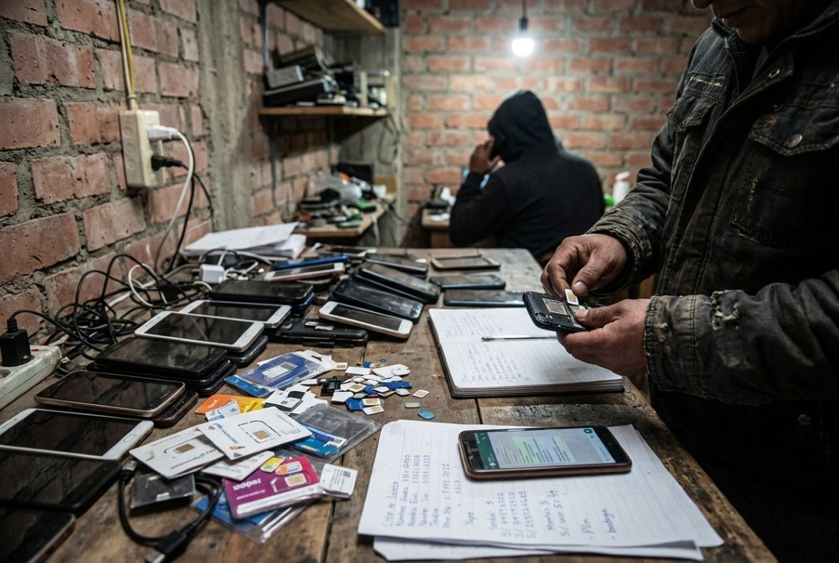 El robo de celulares puede ser el primer eslabón de una cadena que incluye la comercialización ilegal de equipos y su utilización para otros delitos. Foto: Composición Gestión- Gemini.
