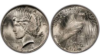 El monto que puede valer la moneda de plata de 1 dólar del año 1964