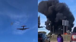 Dos aviones militares chocan durante exhibición aérea en Dallas