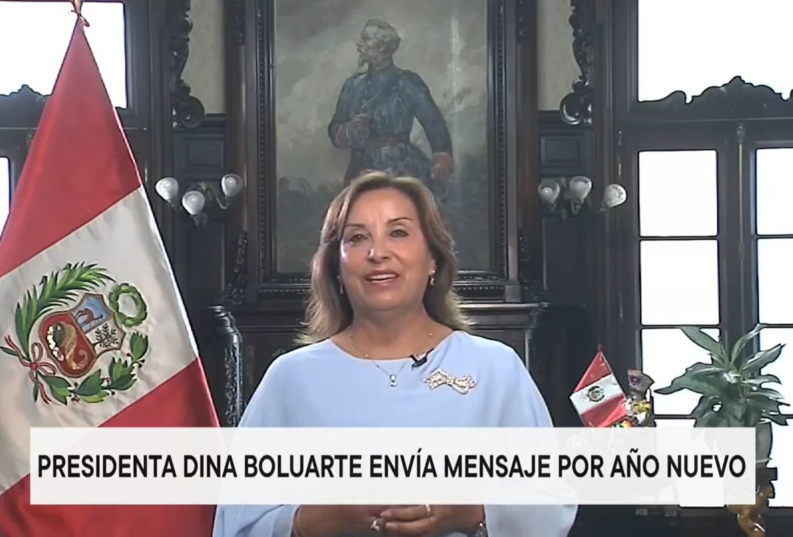 Si durante el año 2023 como gobierno hemos cometido errores los estamos enmendando., señaló la presidenta de la República, durante su mensaje al país. (Foto: Captura Presidencia)