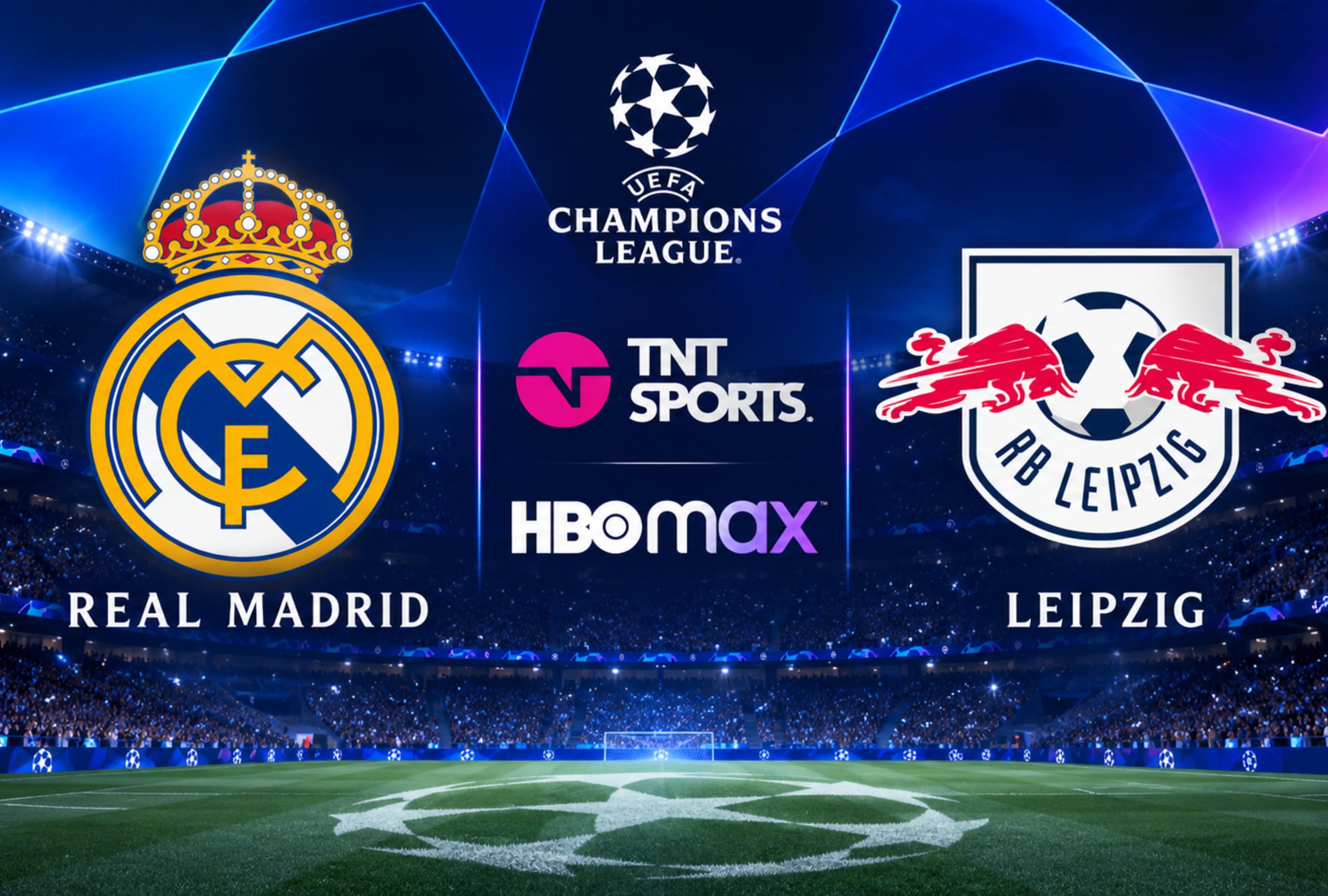 Señal de HBO Max y TNT Sports EN VIVO para ver el partido Real Madrid vs. RB Leipzig en directo, desde el Santiago Bernabéu, este miércoles 21 de octubre, por la UEFA Champions League 2026-27. (Foto: Imagen creada por El Comercio MAG utilizando la IA de Chat GPT)