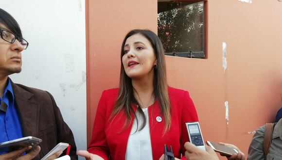 Yamila Osorio Delgado fue exgobernadora regional de Arequipa y nombró como su asesor a Juan Bermejo. (Miguel Idme)