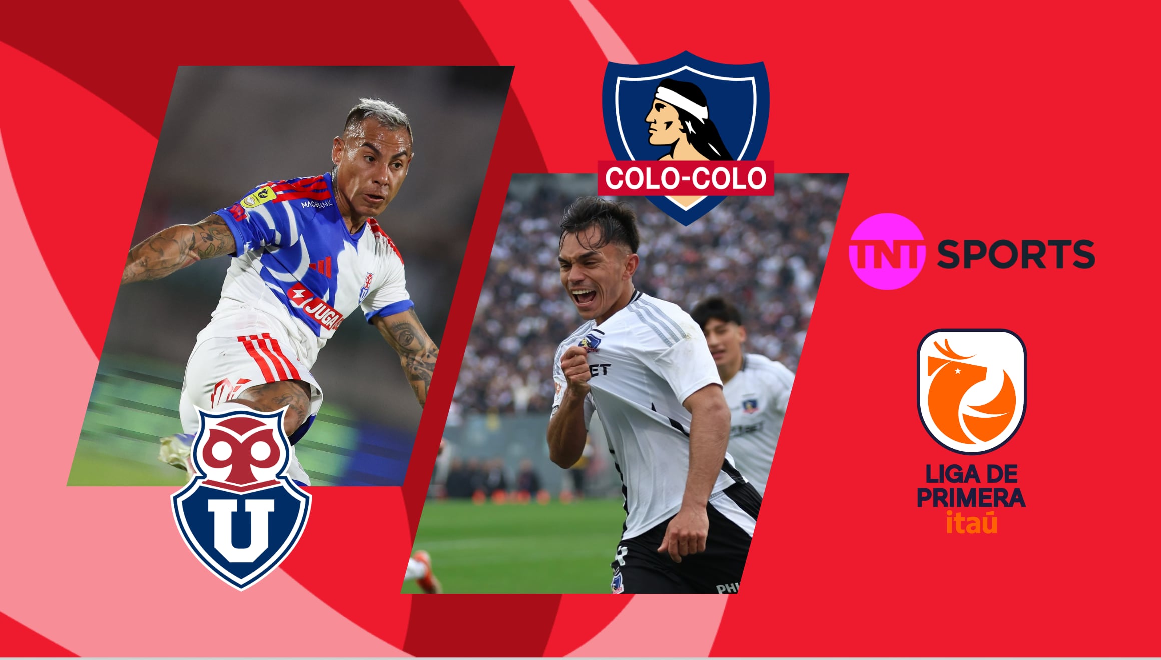 Mira EN VIVO el U. de Chile vs. Colo-Colo por TNT Sports y Fútbol TV Online. Sigue el Superclásico chileno 2026 desde Estados Unidos con transmisión en directo por Internet. | Crédito: campeonatochileno.cl / Club Universidad de Chile / Colo-Colo / Facebook / Composición Gestión Mix