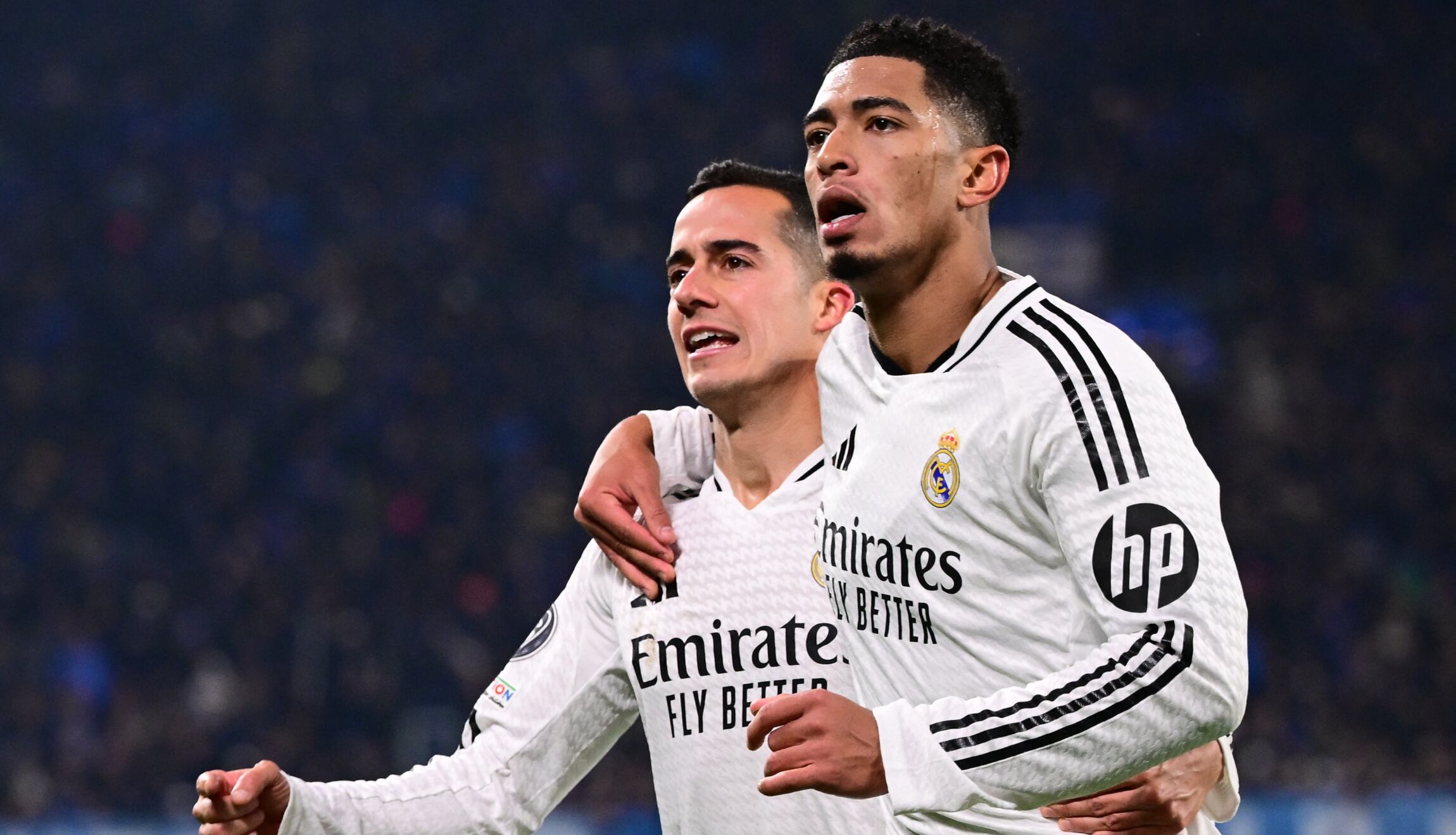 Con goles de Bellingham, Mbappé y Vinícius, Real Madrid ganó contra Atalanta en la Jornada 6 de la Champions League. (Foto: AFP)