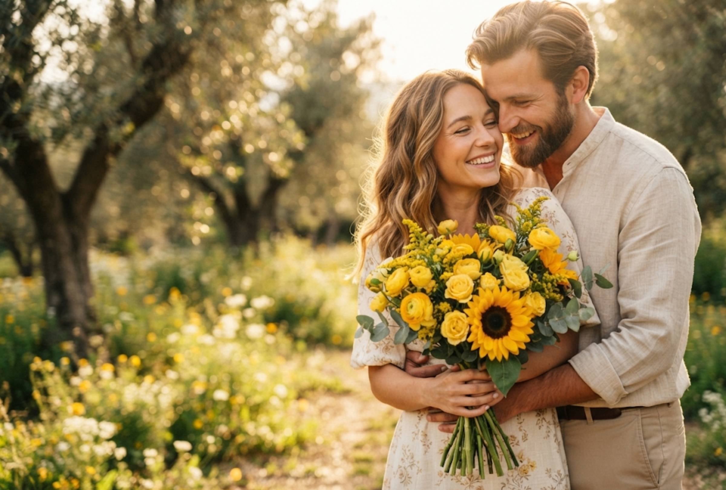 Revisa el significado de regalar flores amarillas este 21 de septiembre. Una fecha especial para las parejas. FOTO: Imagen creada por la IA de Gemini para MIX de Gestión.