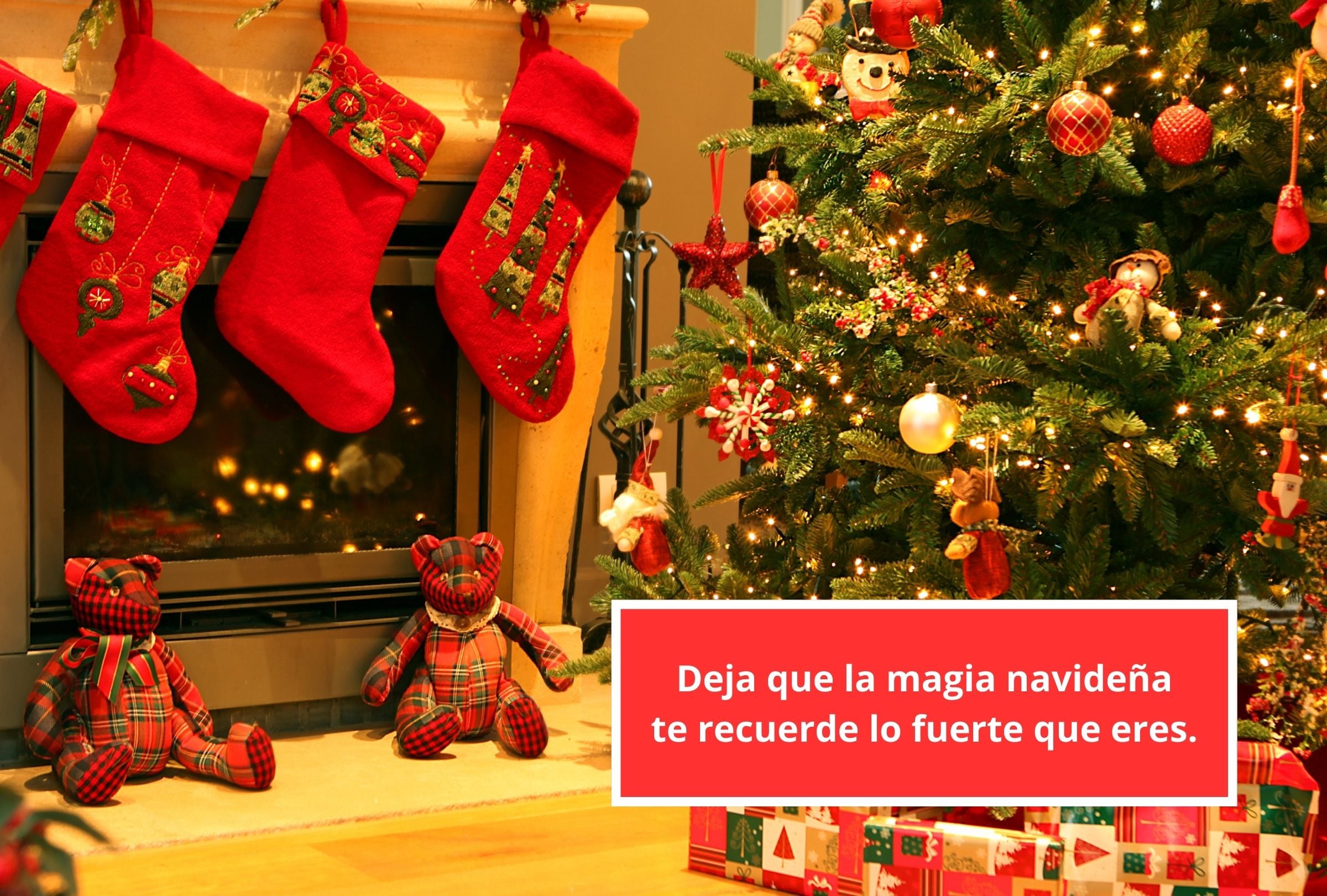 Deja que la magia navideña te recuerde lo fuerte que eres. (Foto: Composición Gestión Mix)