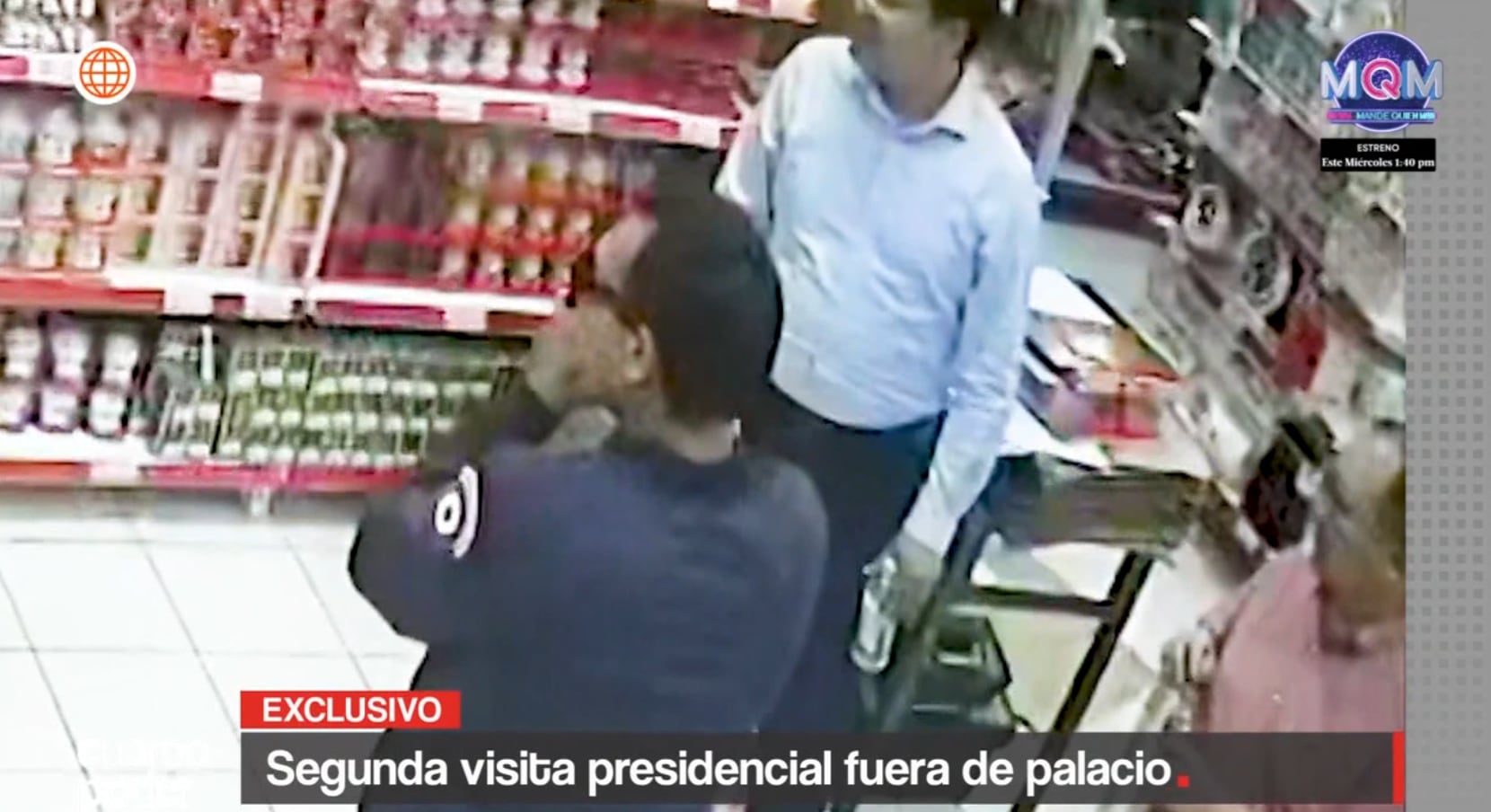 Según Cuarto Poder, esta segunda reunión entre el mandatario José Jerí y el empresario Yang Zhihua, fuera de Palacio, no fue fiscalizada. Foto: Captura / Cuarto Poder