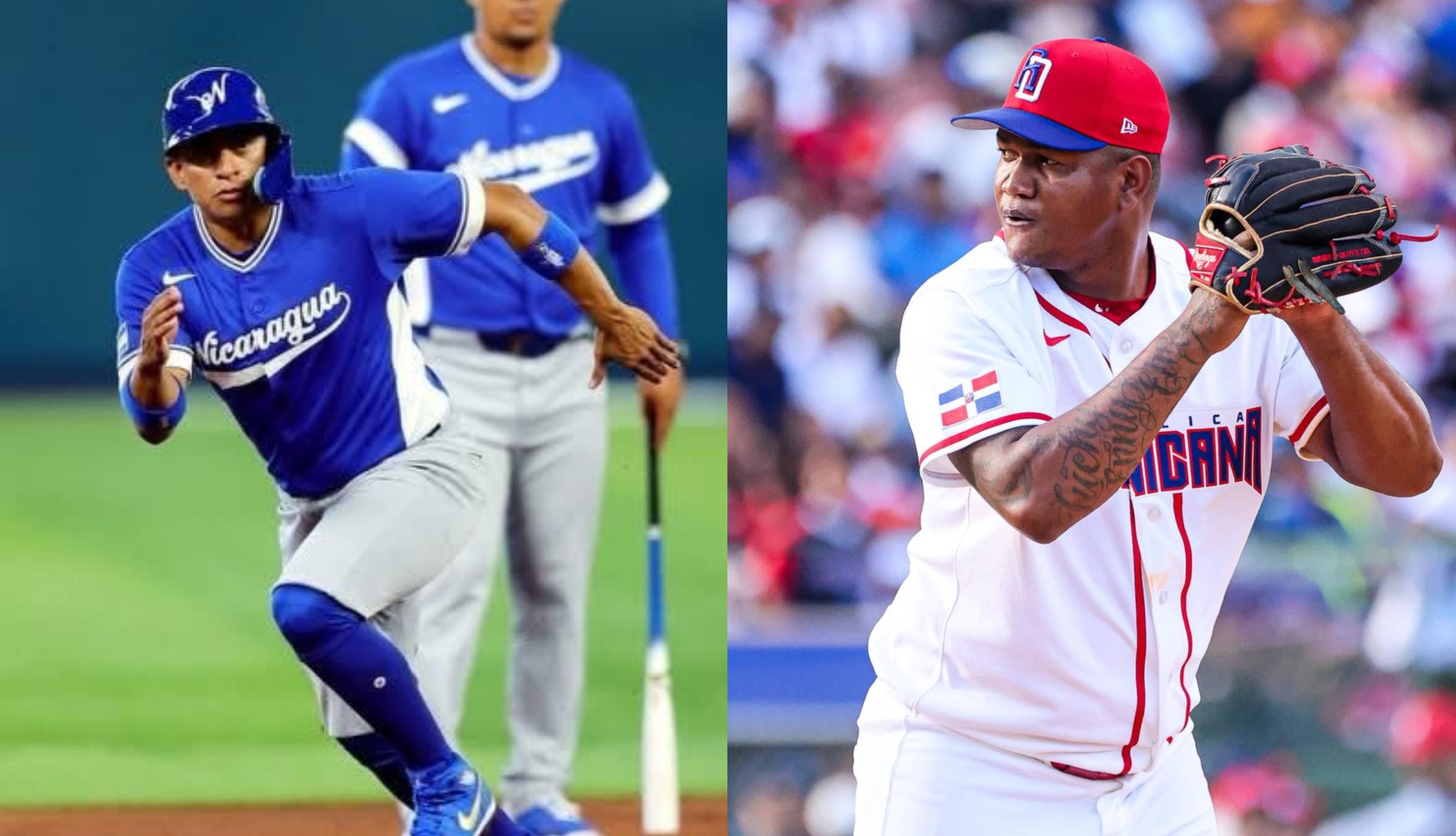 Conoce los horarios y canales que transmiten Nicaragua vs. Rep. Dominicana por la Jornada 1 del Clásico Mundial 2026, este viernes 6 de marzo. (Fotos: @Canal2Nicaragua / @LIDOMRD / Composición Gestión Mix)