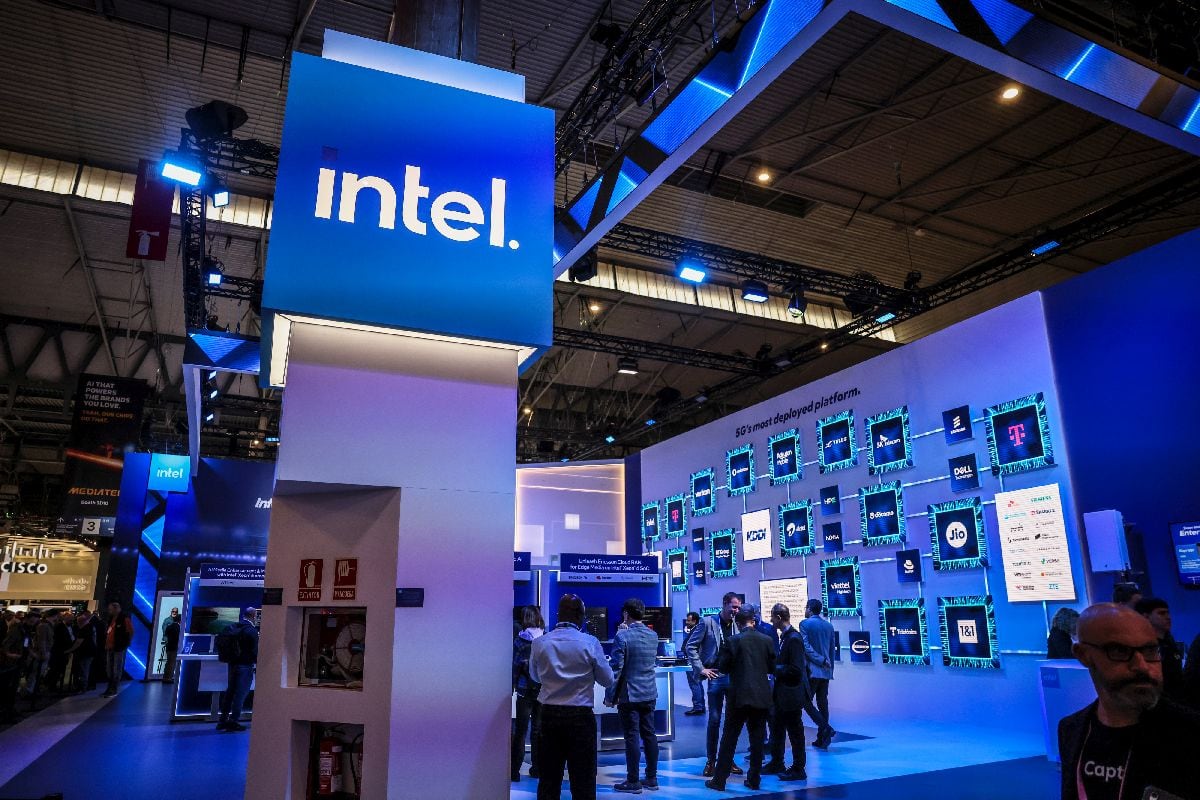 El pabellón de Intel Corp. en el MWC Barcelona 2026, el 2 de marzo.