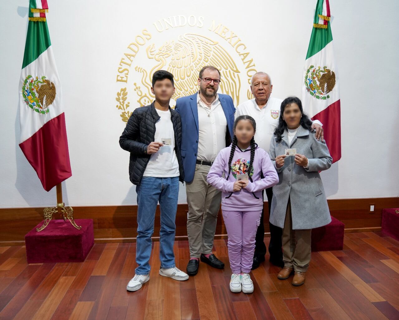 Lilia Paredes y su familia fueron recibidos en México. (Foto: Instituto Nacional de Migración de México)