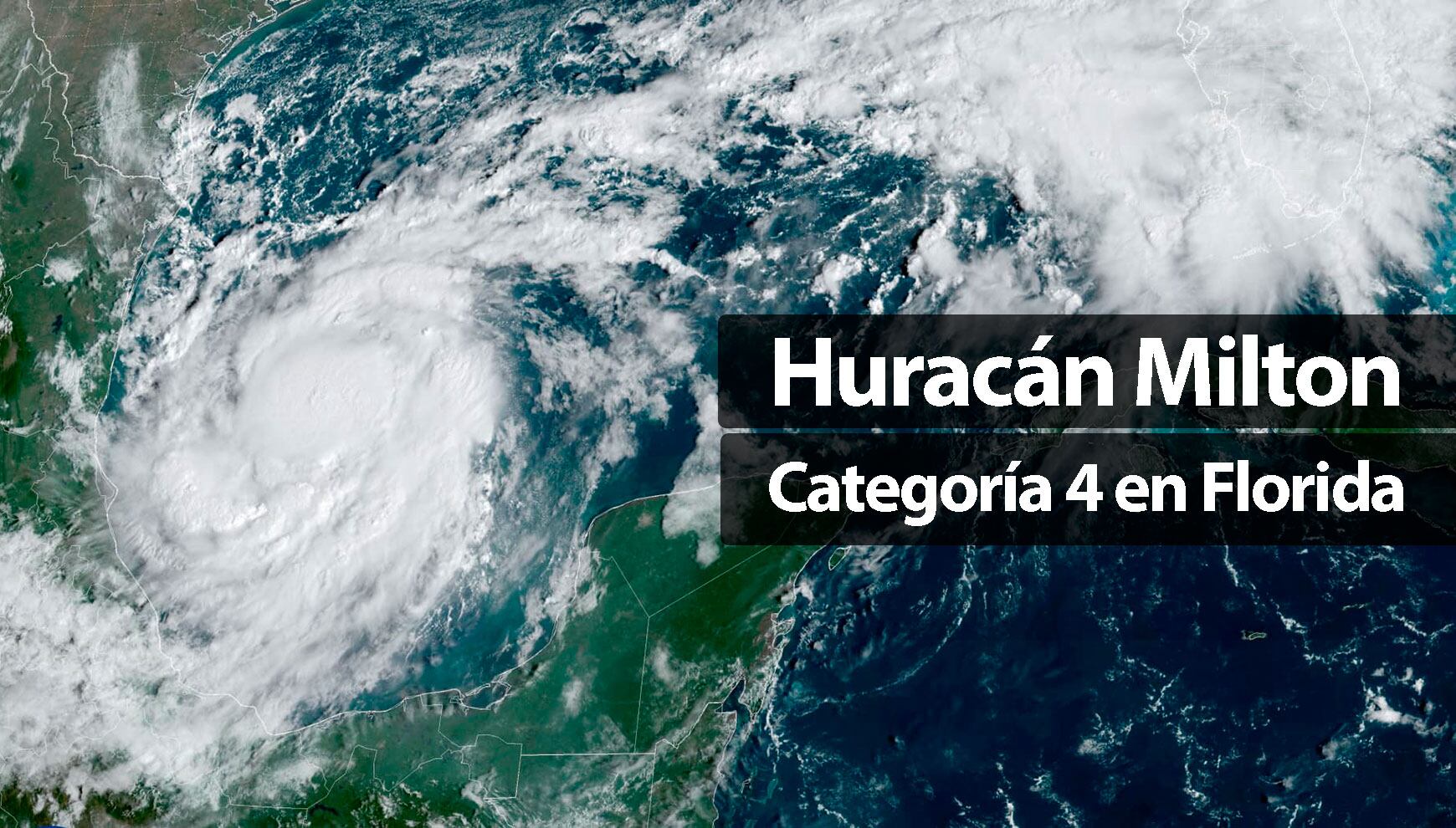 El huracán Milton se fortalece a categoría 4 y se dirige a Florida días después de Helene; Preocupaciones por inundaciones en la bahía de Tampa y Miami mientras los parques temáticos de Orlando. (Foto: Google Maps / Composición Gestión Mix)