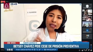 Betssy Chávez pide variar su situación judicial y que se le imponga impedimento de salida del país