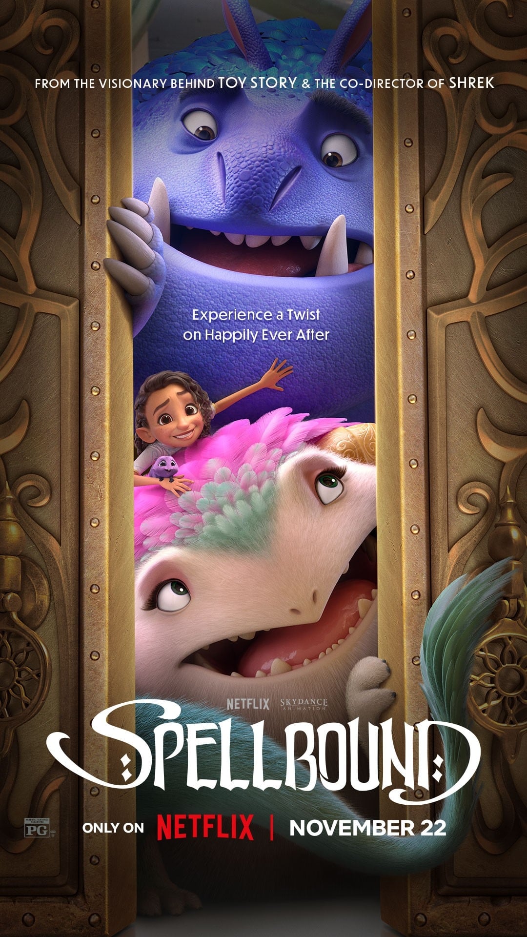 El póster de "Hechizados", película animada de la directora Vicky Jenson que se desarrolla a lo largo de 109 minutos de metraje (Foto: Netflix)