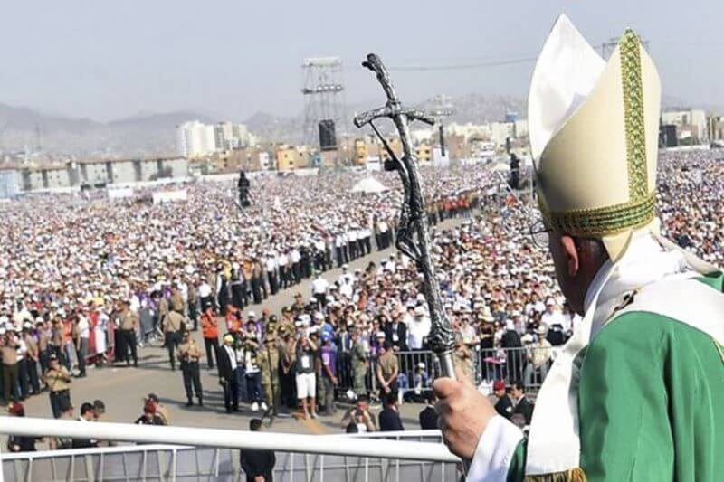 Papa Francisco durante su visita en Perú. (Foto: Andina)