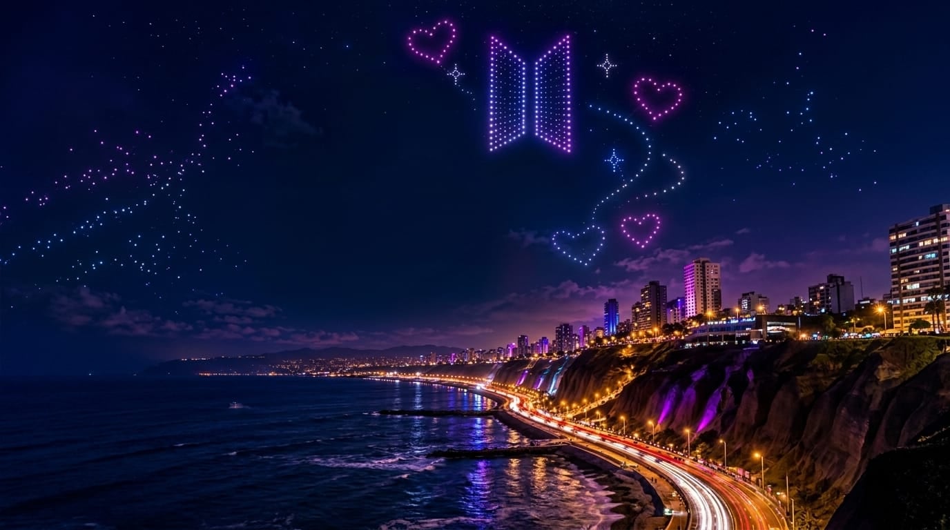 BTS en Perú: ofrecerán show de drones en la Costa Verde, ¿cuándo?
