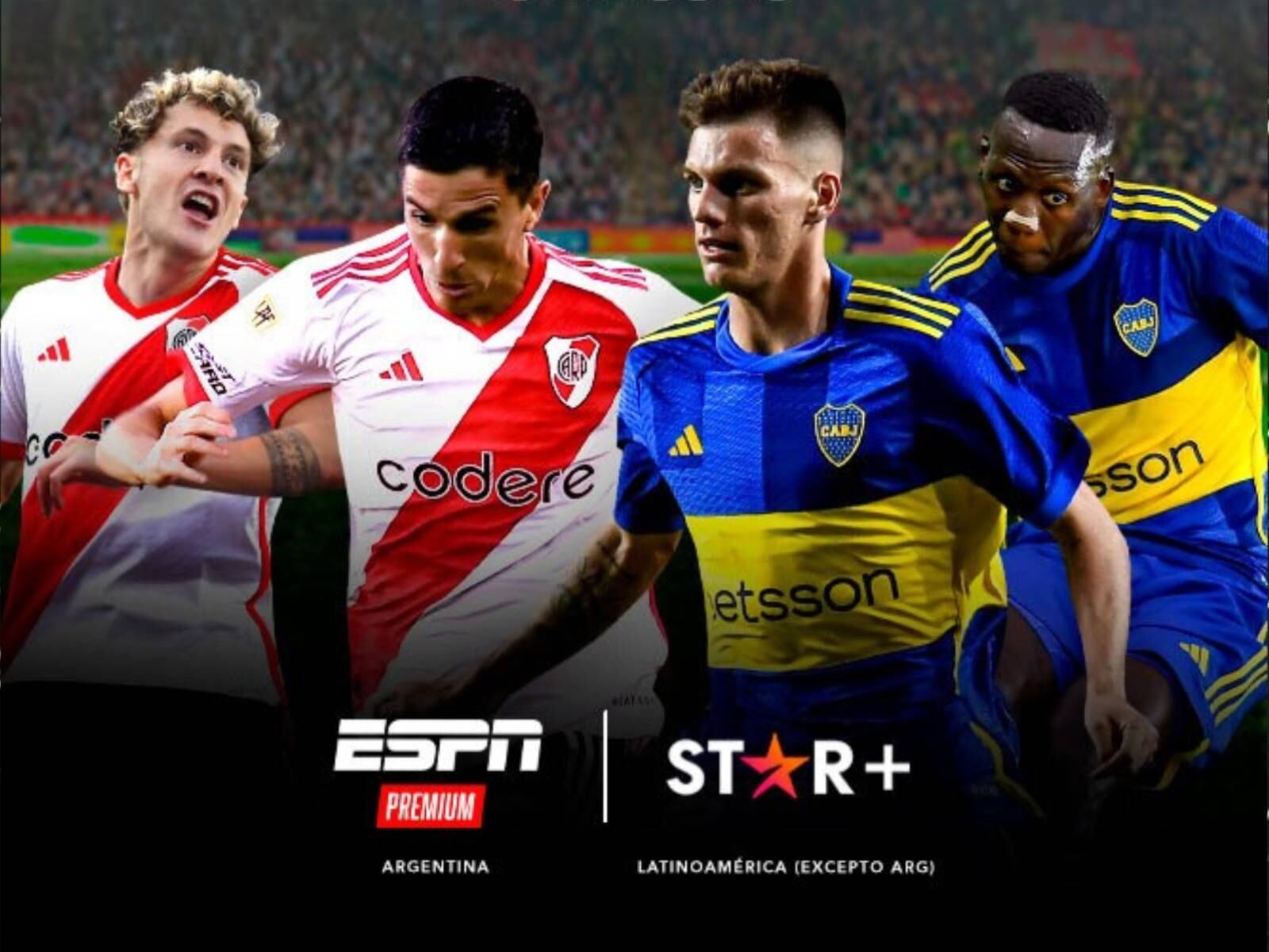 Transmisión oficial vía ESPN (Star+) para ver el superclásico Boca Juniors vs. River Plate por los cuartos de final de la Copa de la Liga 2024 desde el Mario Alberto Kempes. (Foto: Composición)