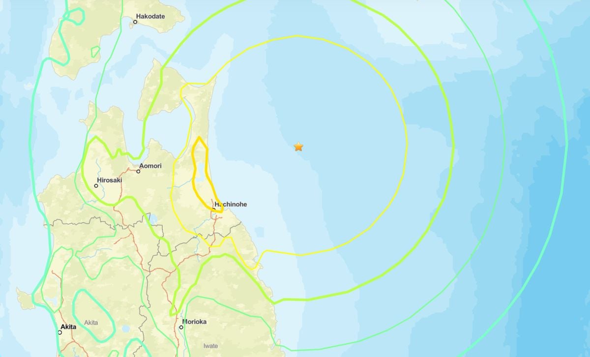 Sismo de magnitud 7.6 sacudió este lunes el norte de Japón | Captura USGS